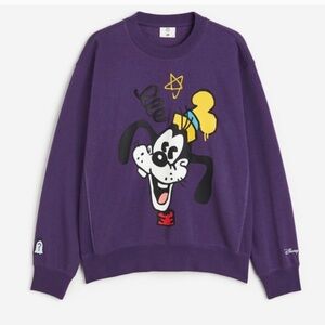 Disney 100 x H&M x Trevor Andrews- purple goofy limited edition crewneck